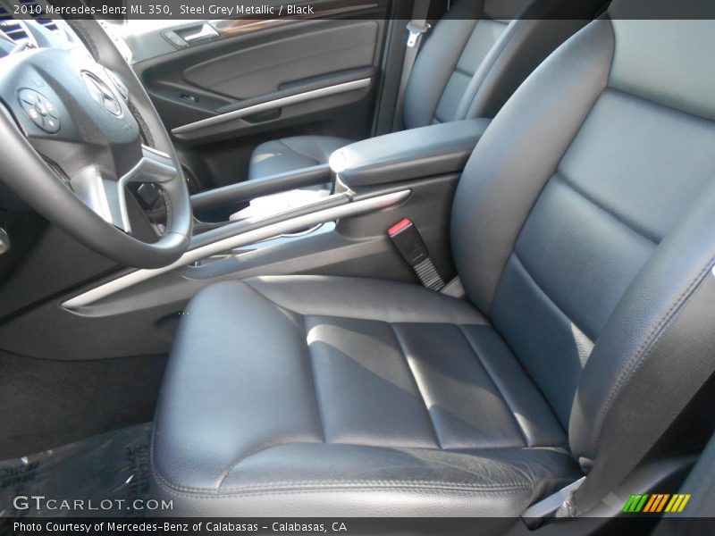 Steel Grey Metallic / Black 2010 Mercedes-Benz ML 350