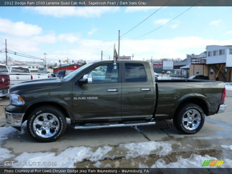  2012 Ram 1500 Laramie Quad Cab 4x4 Sagebrush Pearl