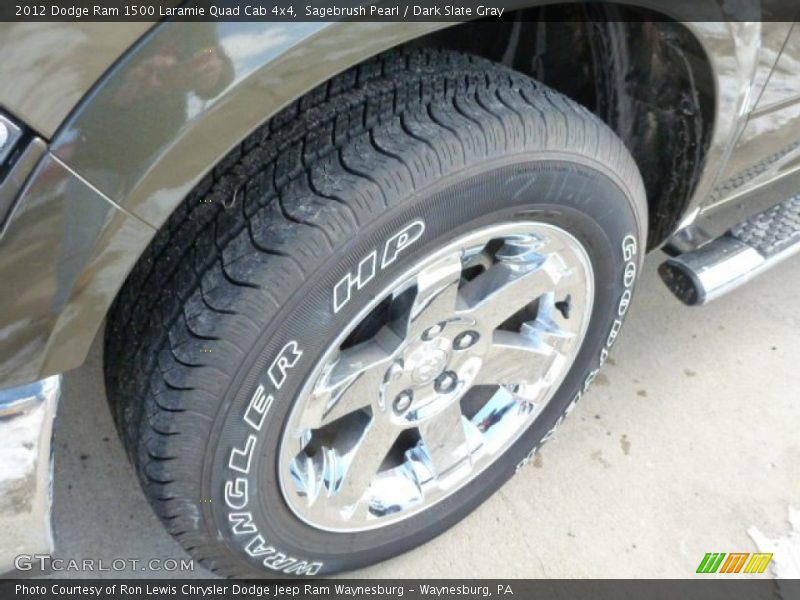Sagebrush Pearl / Dark Slate Gray 2012 Dodge Ram 1500 Laramie Quad Cab 4x4