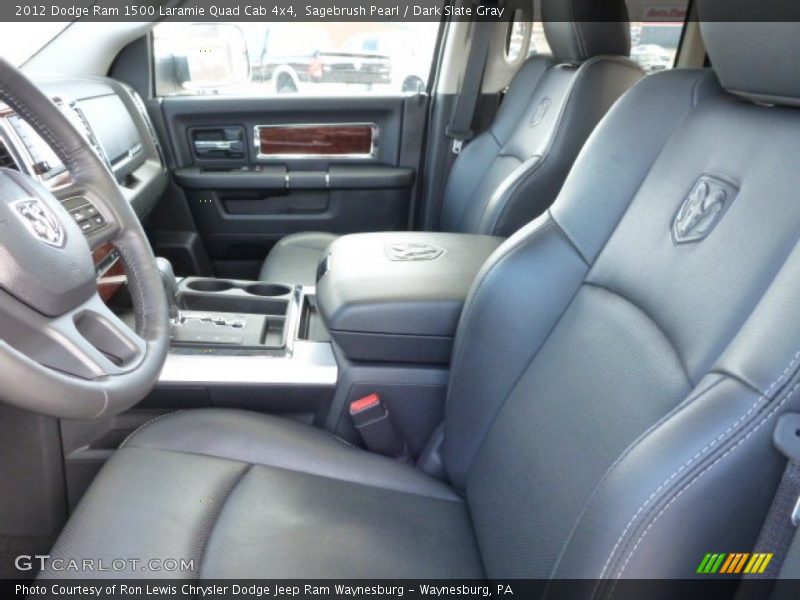  2012 Ram 1500 Laramie Quad Cab 4x4 Dark Slate Gray Interior