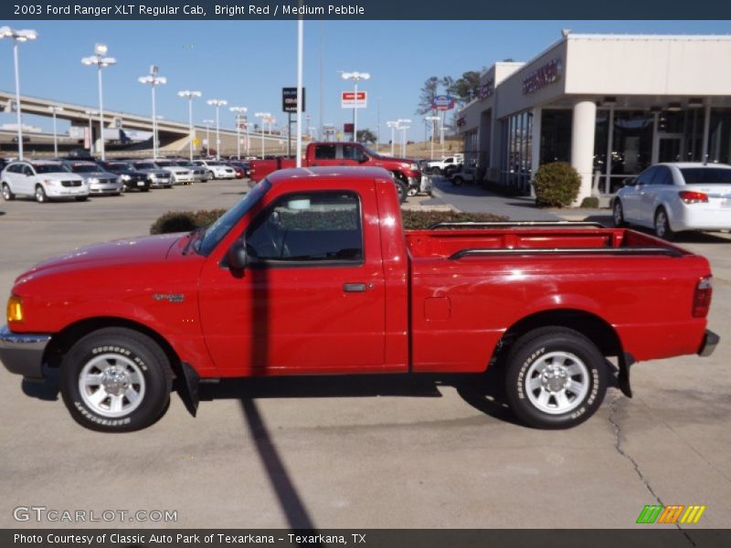 Bright Red / Medium Pebble 2003 Ford Ranger XLT Regular Cab