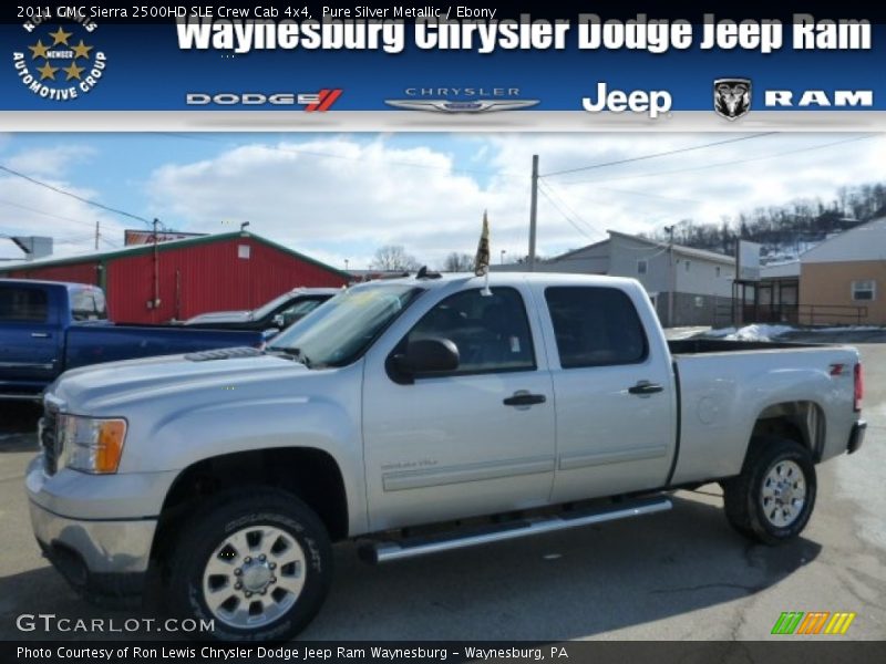 Pure Silver Metallic / Ebony 2011 GMC Sierra 2500HD SLE Crew Cab 4x4