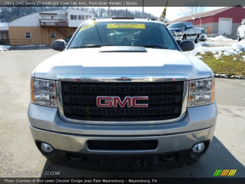 Pure Silver Metallic / Ebony 2011 GMC Sierra 2500HD SLE Crew Cab 4x4