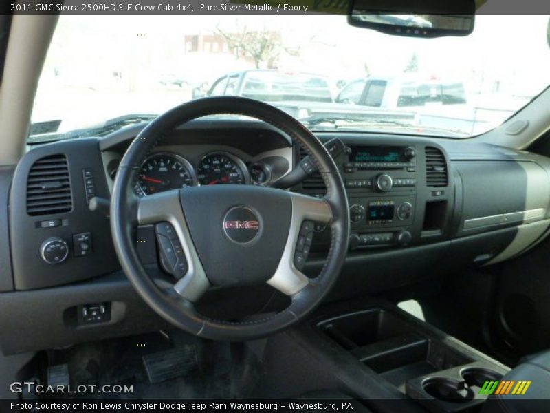 Pure Silver Metallic / Ebony 2011 GMC Sierra 2500HD SLE Crew Cab 4x4