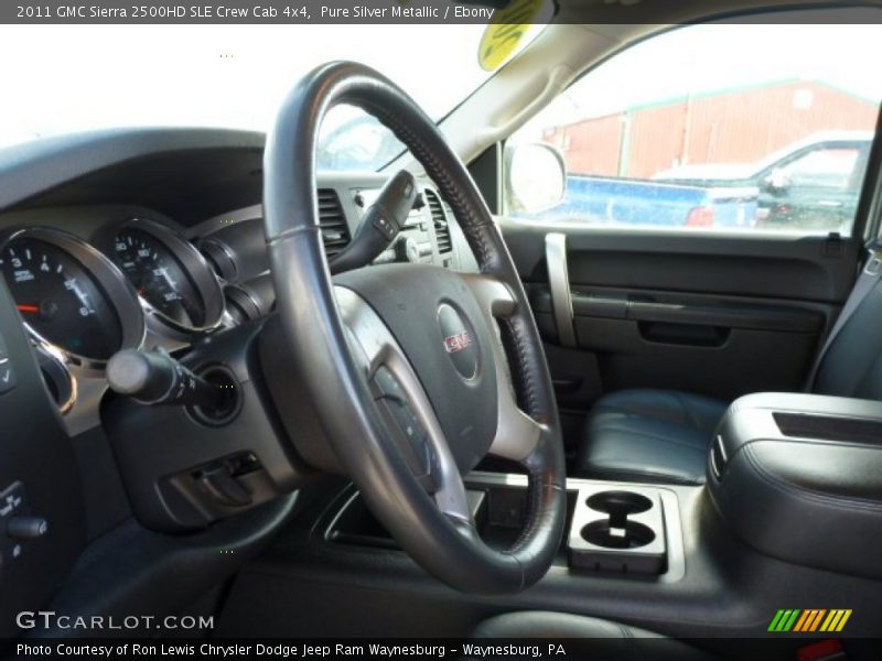 Pure Silver Metallic / Ebony 2011 GMC Sierra 2500HD SLE Crew Cab 4x4