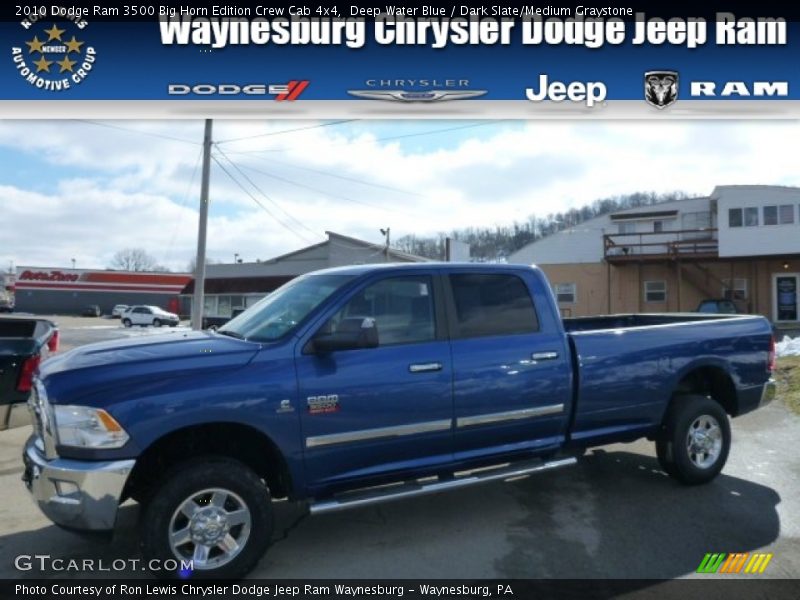 Deep Water Blue / Dark Slate/Medium Graystone 2010 Dodge Ram 3500 Big Horn Edition Crew Cab 4x4