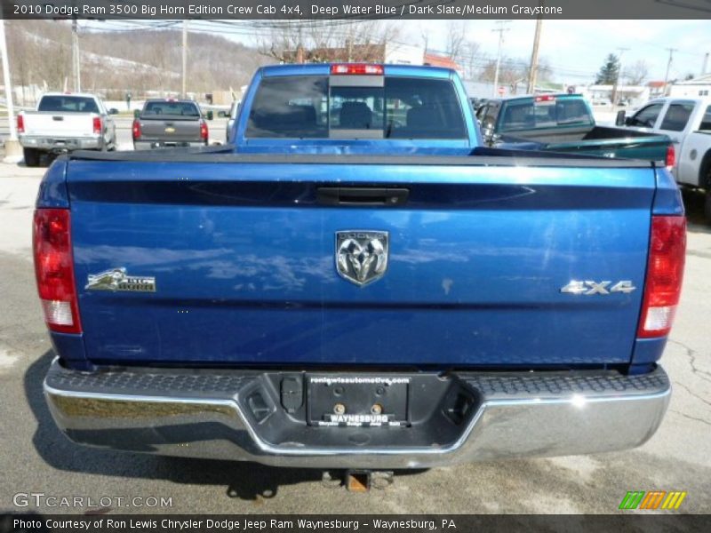 Deep Water Blue / Dark Slate/Medium Graystone 2010 Dodge Ram 3500 Big Horn Edition Crew Cab 4x4