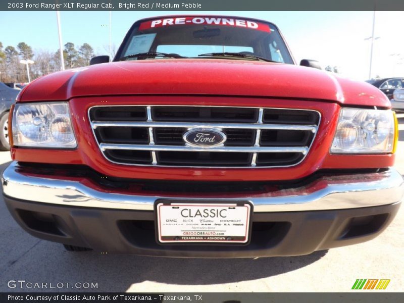 Bright Red / Medium Pebble 2003 Ford Ranger XLT Regular Cab