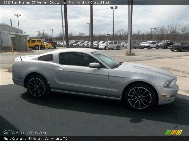 Ingot Silver Metallic / Charcoal Black 2013 Ford Mustang GT Premium Coupe