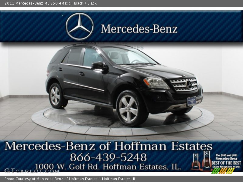 Black / Black 2011 Mercedes-Benz ML 350 4Matic