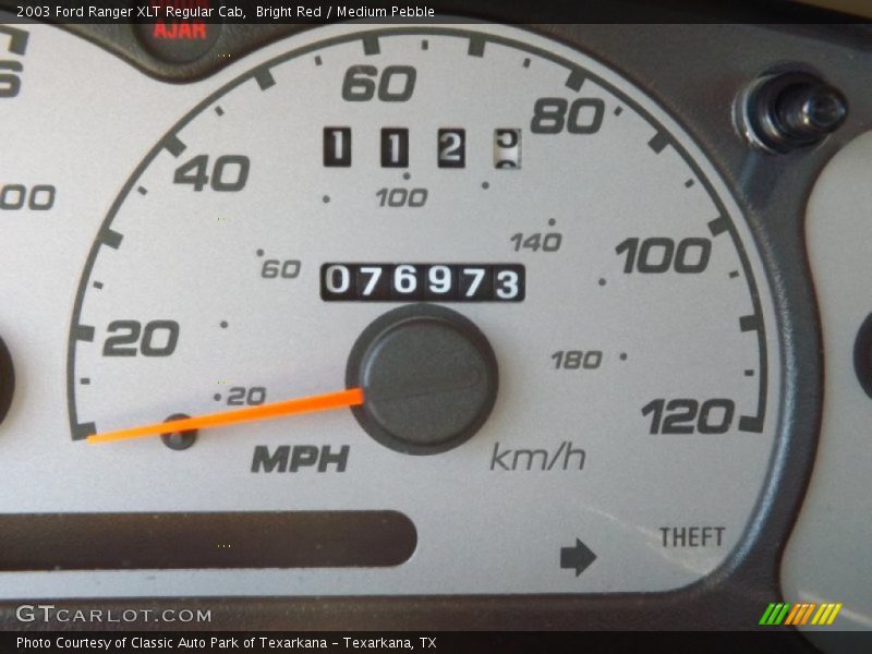 Bright Red / Medium Pebble 2003 Ford Ranger XLT Regular Cab
