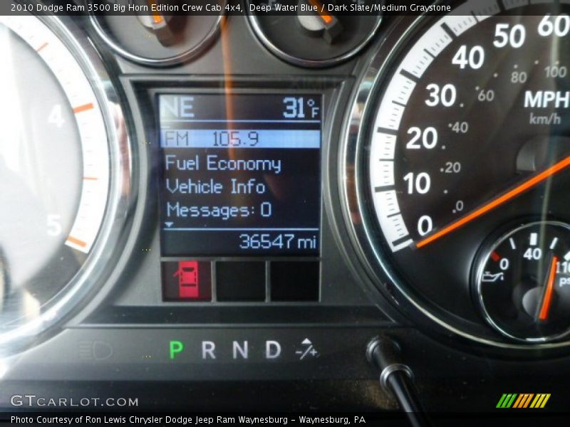 Deep Water Blue / Dark Slate/Medium Graystone 2010 Dodge Ram 3500 Big Horn Edition Crew Cab 4x4