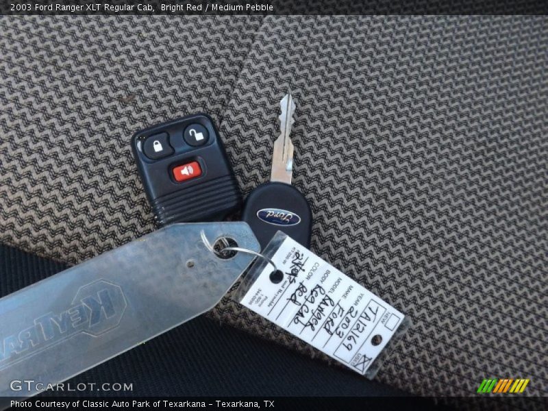 Bright Red / Medium Pebble 2003 Ford Ranger XLT Regular Cab