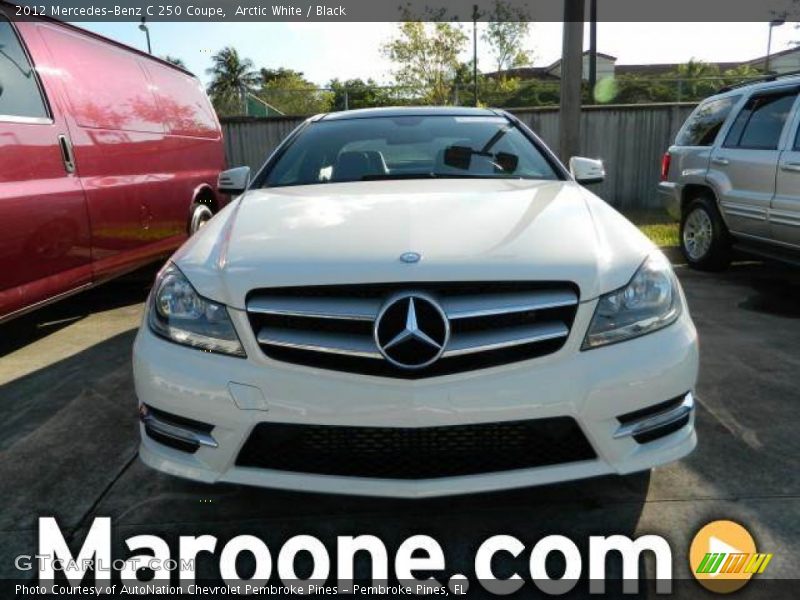 Arctic White / Black 2012 Mercedes-Benz C 250 Coupe