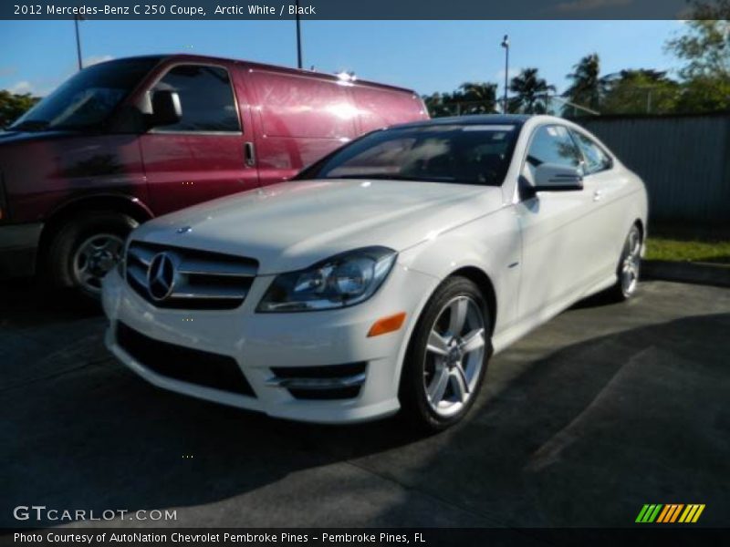 Arctic White / Black 2012 Mercedes-Benz C 250 Coupe