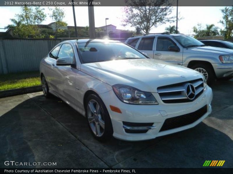 Arctic White / Black 2012 Mercedes-Benz C 250 Coupe