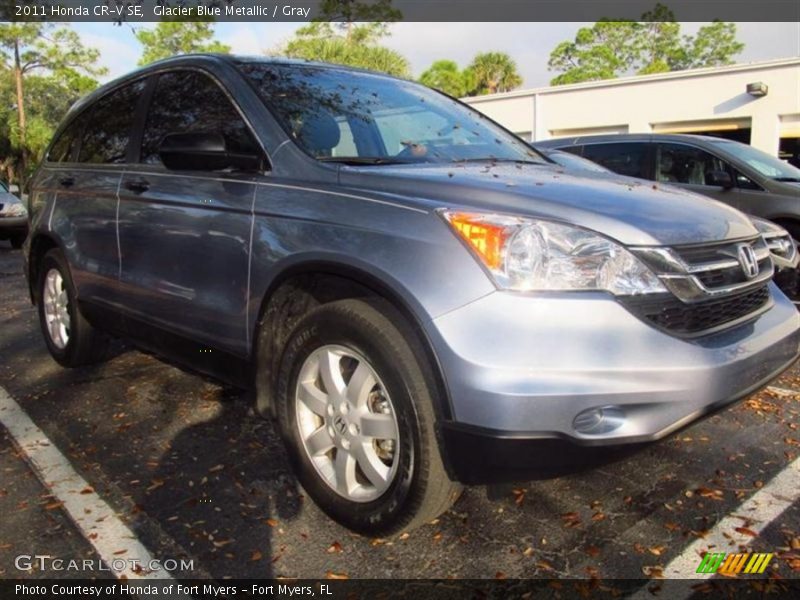 Glacier Blue Metallic / Gray 2011 Honda CR-V SE
