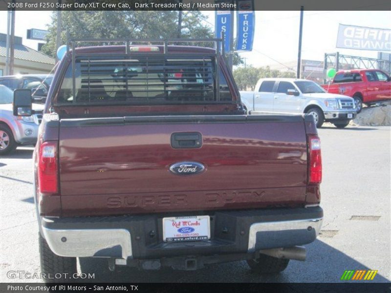 Dark Toreador Red / Medium Stone 2008 Ford F250 Super Duty XLT Crew Cab
