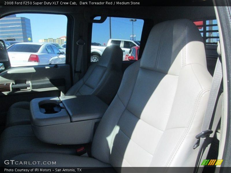 Dark Toreador Red / Medium Stone 2008 Ford F250 Super Duty XLT Crew Cab