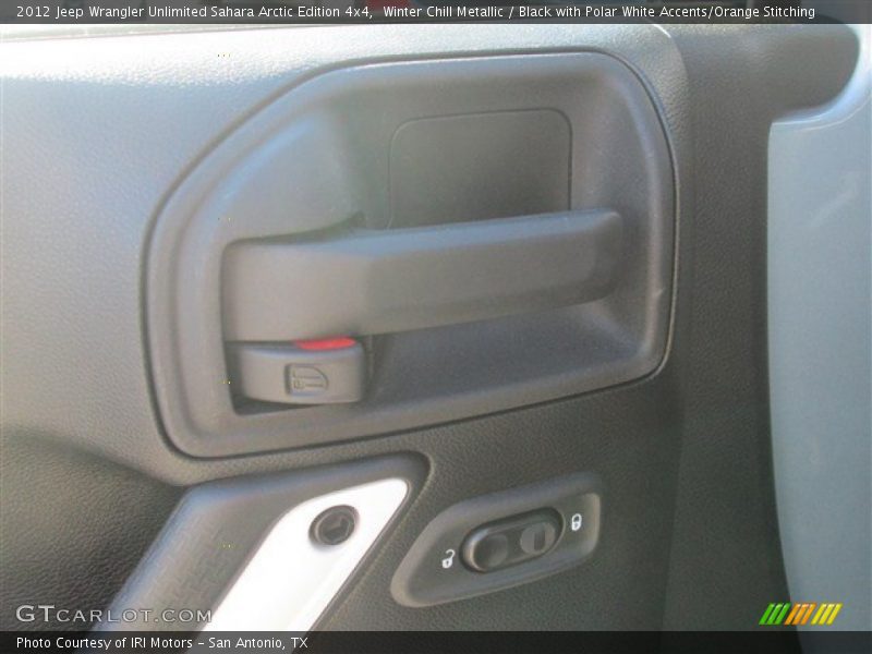 Winter Chill Metallic / Black with Polar White Accents/Orange Stitching 2012 Jeep Wrangler Unlimited Sahara Arctic Edition 4x4