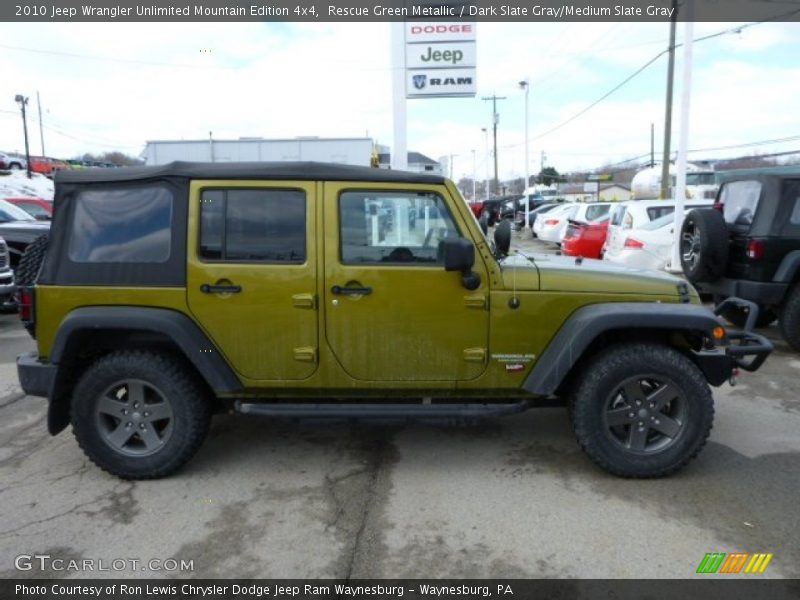 Rescue Green Metallic / Dark Slate Gray/Medium Slate Gray 2010 Jeep Wrangler Unlimited Mountain Edition 4x4