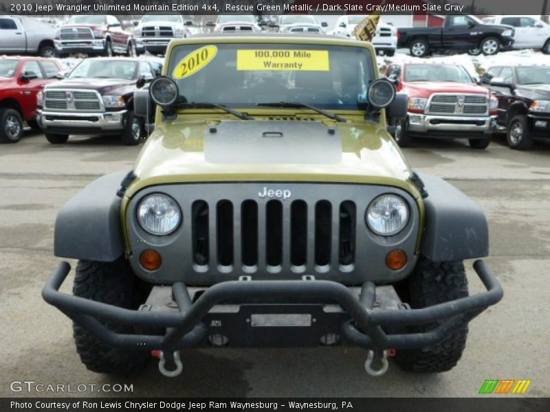 Rescue Green Metallic / Dark Slate Gray/Medium Slate Gray 2010 Jeep Wrangler Unlimited Mountain Edition 4x4
