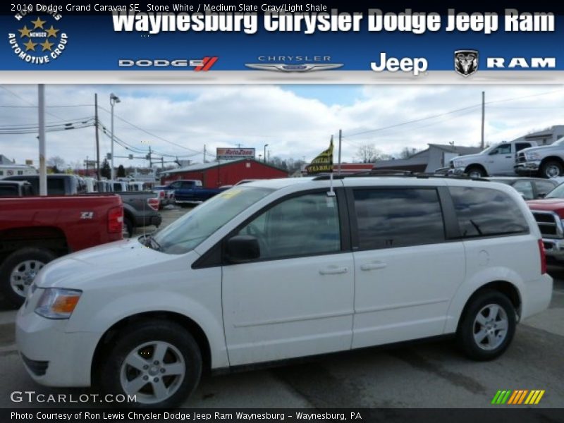 Stone White / Medium Slate Gray/Light Shale 2010 Dodge Grand Caravan SE