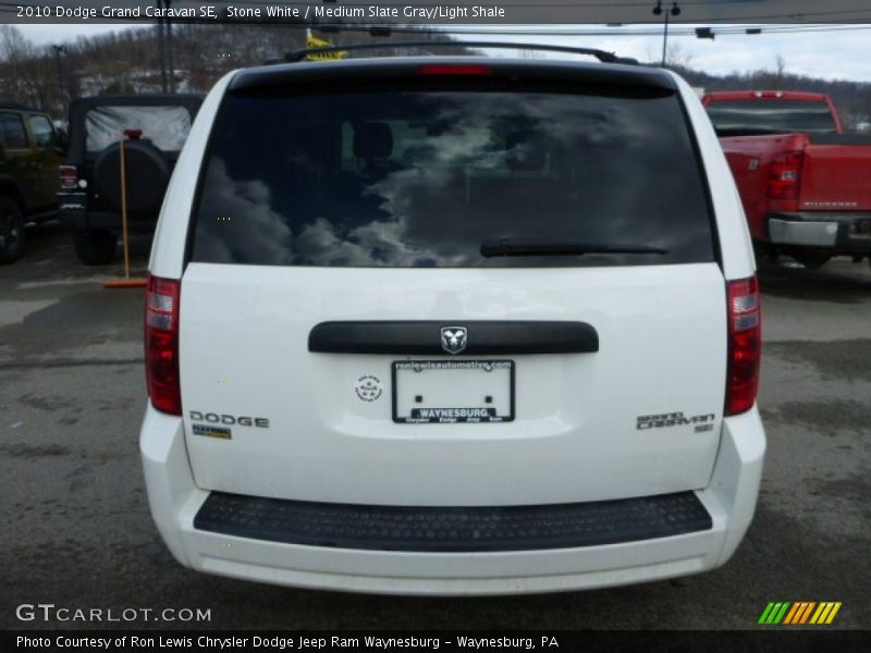 Stone White / Medium Slate Gray/Light Shale 2010 Dodge Grand Caravan SE