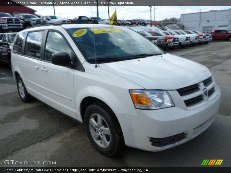 Stone White / Medium Slate Gray/Light Shale 2010 Dodge Grand Caravan SE