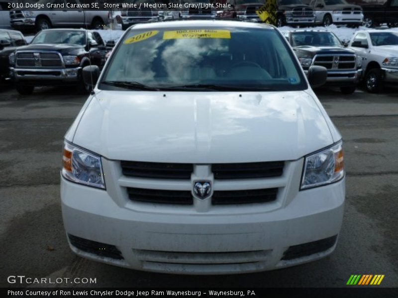 Stone White / Medium Slate Gray/Light Shale 2010 Dodge Grand Caravan SE