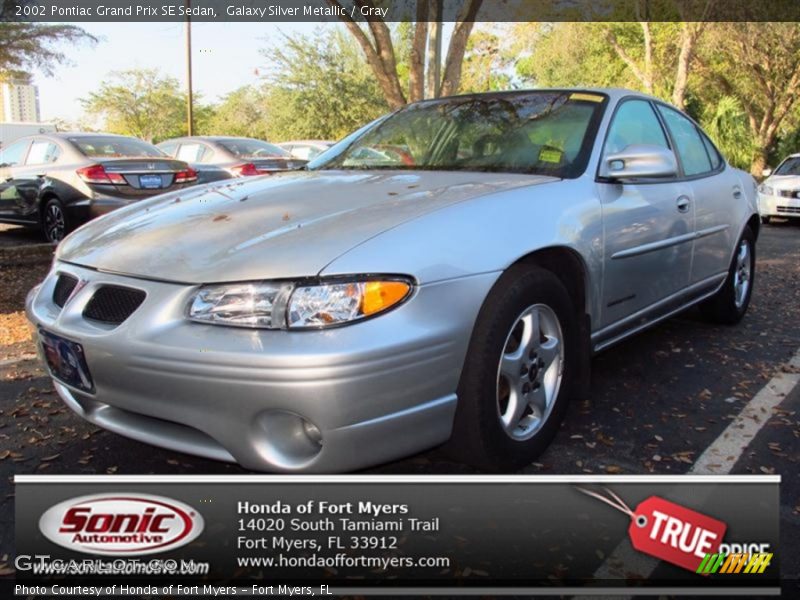 Galaxy Silver Metallic / Gray 2002 Pontiac Grand Prix SE Sedan