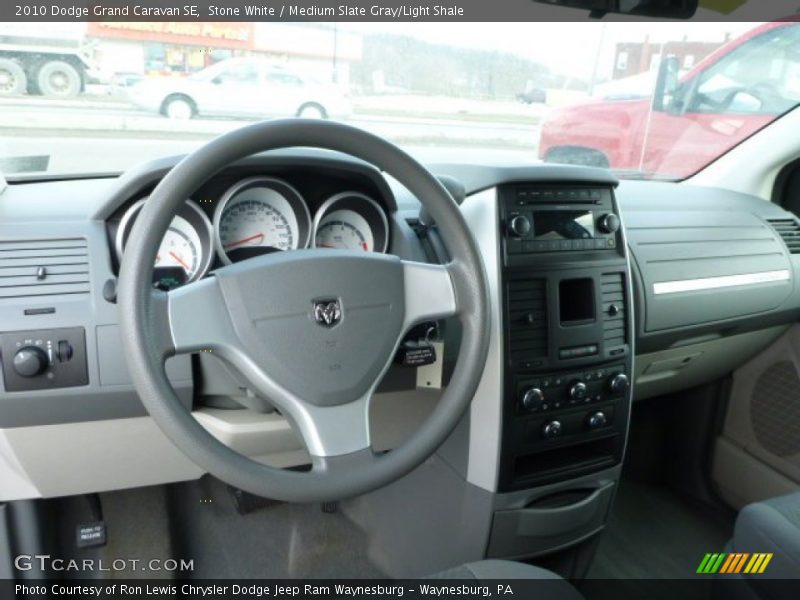 Stone White / Medium Slate Gray/Light Shale 2010 Dodge Grand Caravan SE