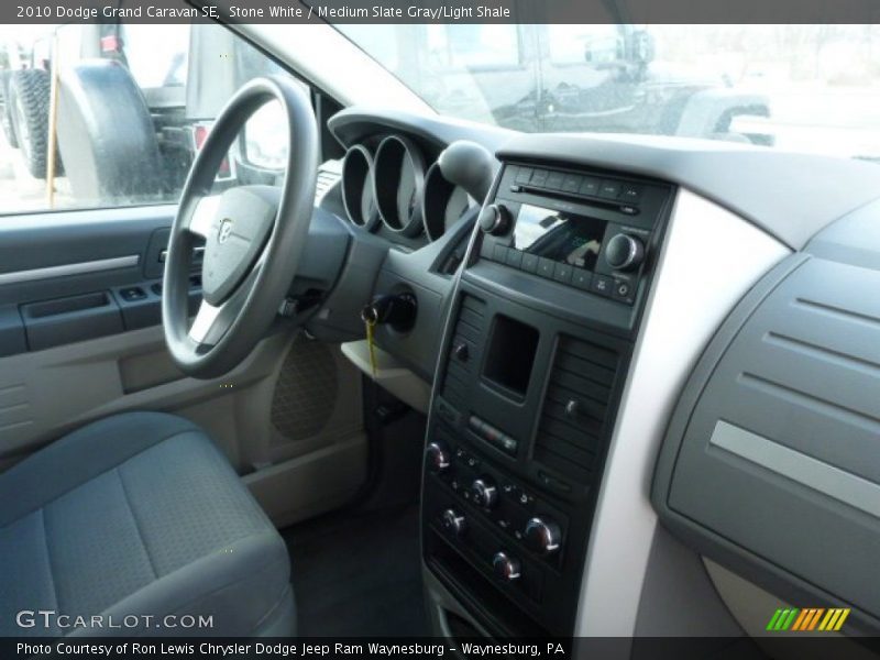Stone White / Medium Slate Gray/Light Shale 2010 Dodge Grand Caravan SE