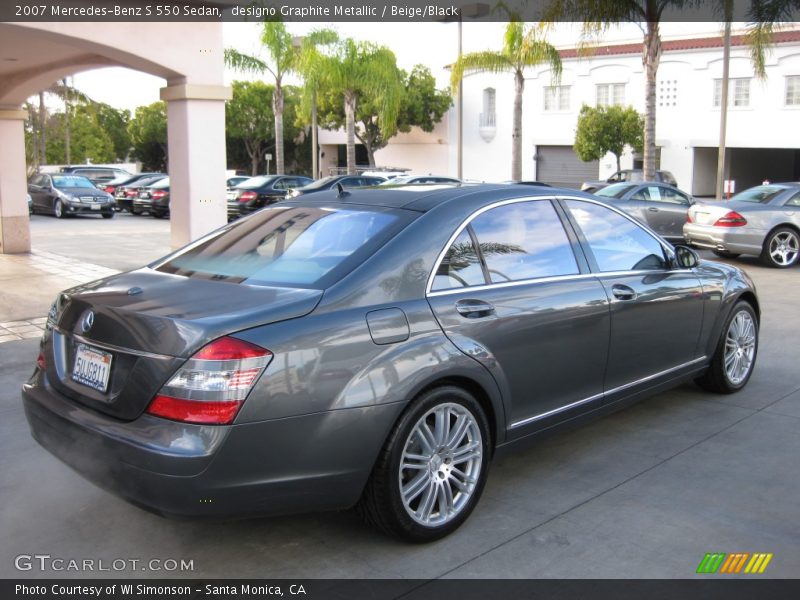 designo Graphite Metallic / Beige/Black 2007 Mercedes-Benz S 550 Sedan