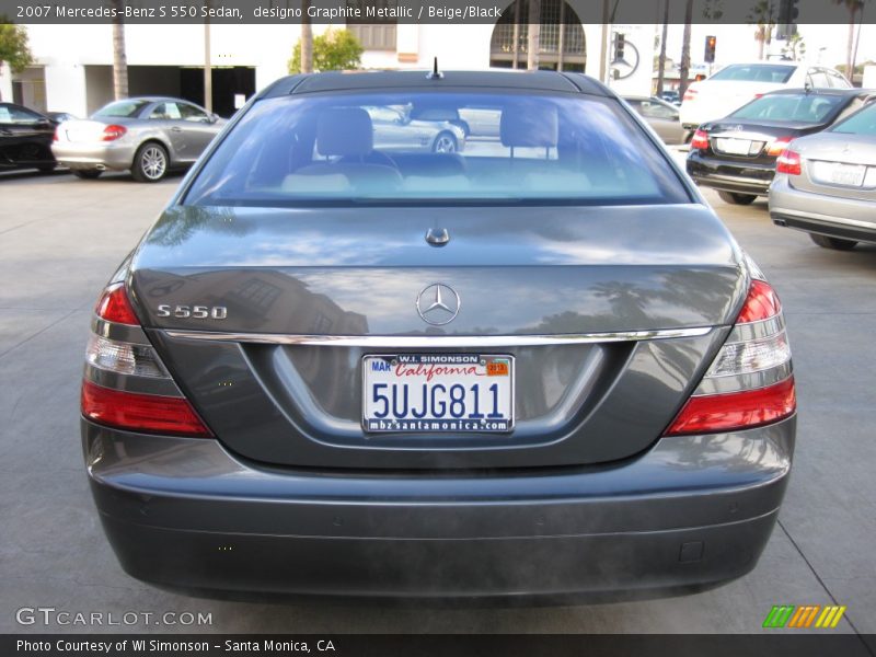 designo Graphite Metallic / Beige/Black 2007 Mercedes-Benz S 550 Sedan