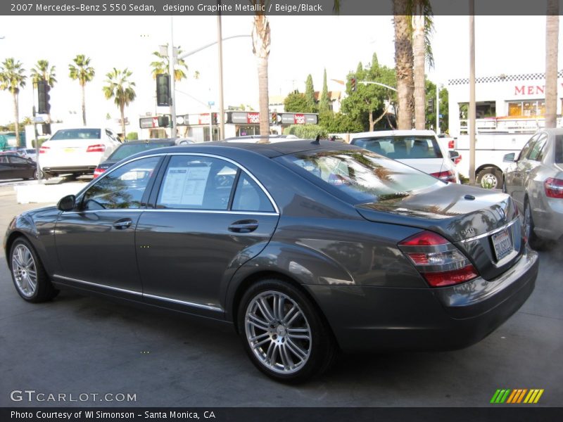 designo Graphite Metallic / Beige/Black 2007 Mercedes-Benz S 550 Sedan