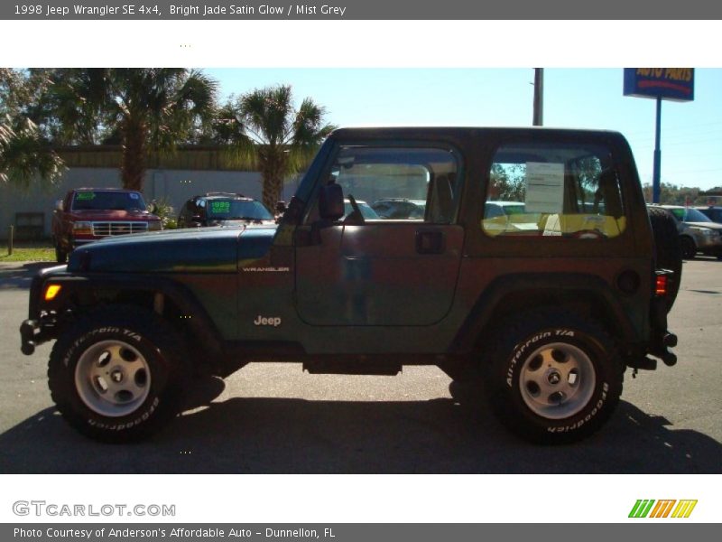 Bright Jade Satin Glow / Mist Grey 1998 Jeep Wrangler SE 4x4