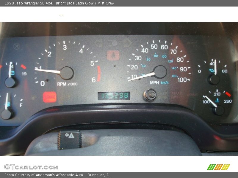 Bright Jade Satin Glow / Mist Grey 1998 Jeep Wrangler SE 4x4