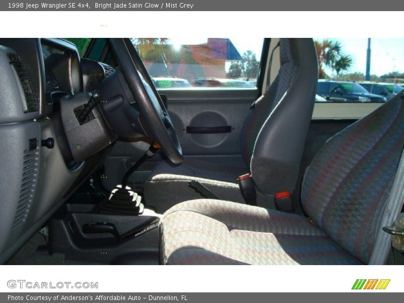 Bright Jade Satin Glow / Mist Grey 1998 Jeep Wrangler SE 4x4