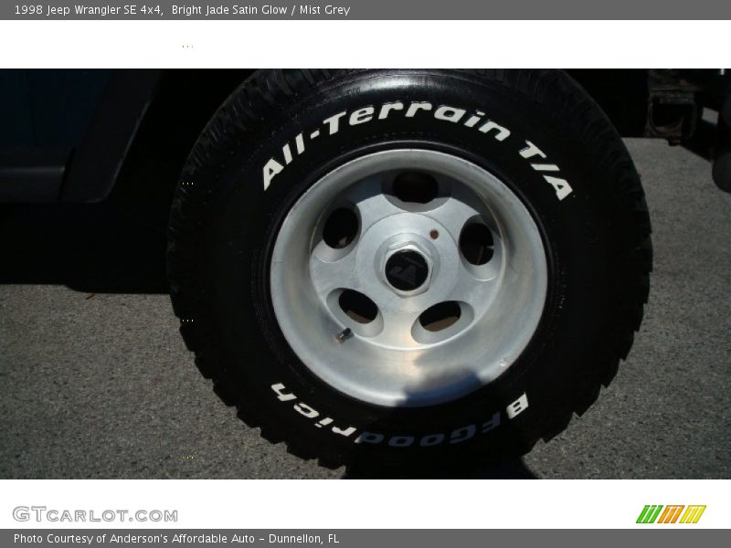 Bright Jade Satin Glow / Mist Grey 1998 Jeep Wrangler SE 4x4