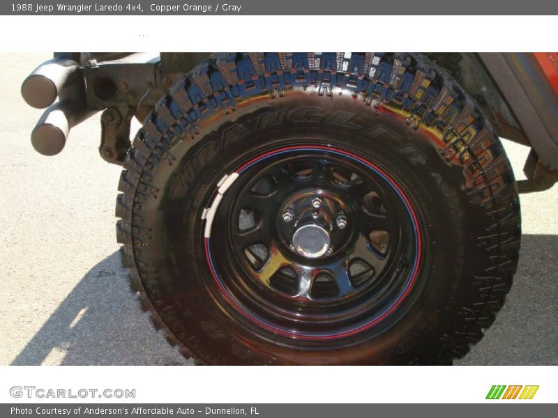 Copper Orange / Gray 1988 Jeep Wrangler Laredo 4x4