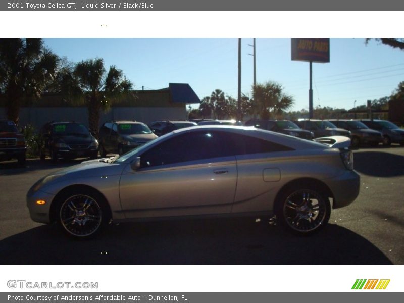 Liquid Silver / Black/Blue 2001 Toyota Celica GT