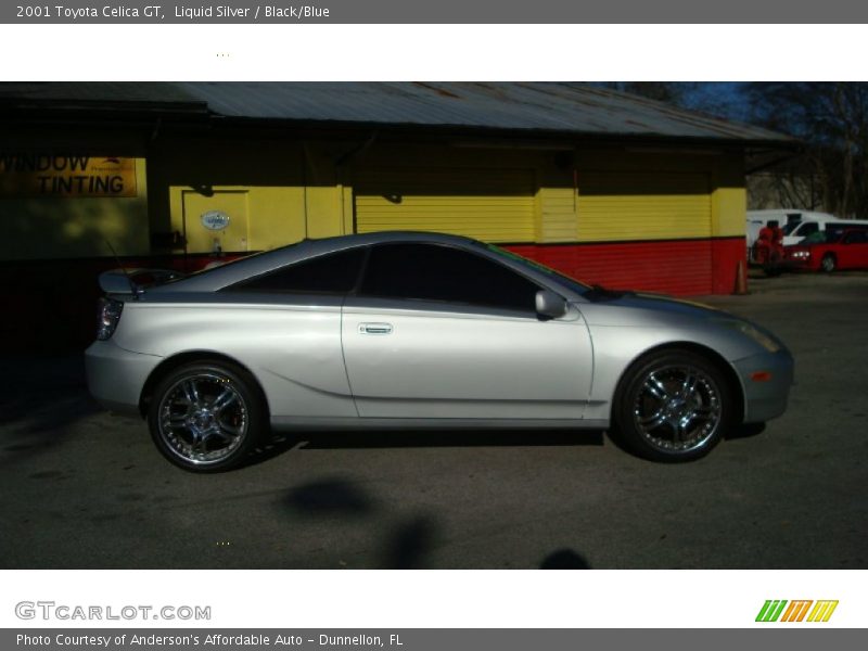 Liquid Silver / Black/Blue 2001 Toyota Celica GT
