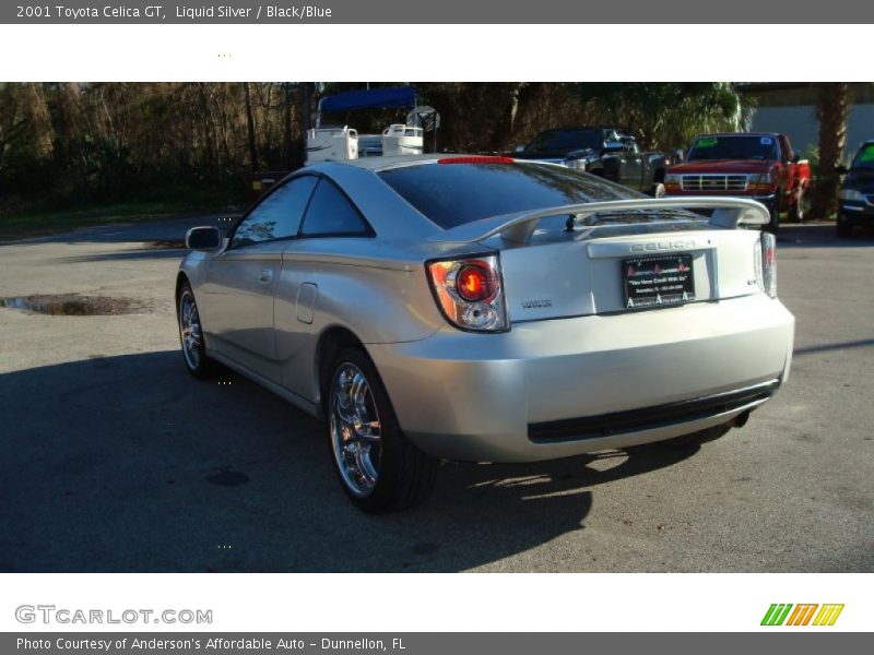 Liquid Silver / Black/Blue 2001 Toyota Celica GT