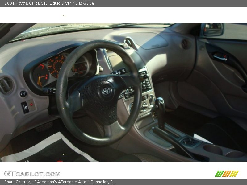 Liquid Silver / Black/Blue 2001 Toyota Celica GT