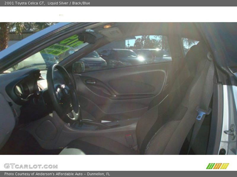Liquid Silver / Black/Blue 2001 Toyota Celica GT
