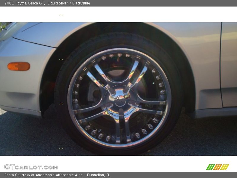 Liquid Silver / Black/Blue 2001 Toyota Celica GT
