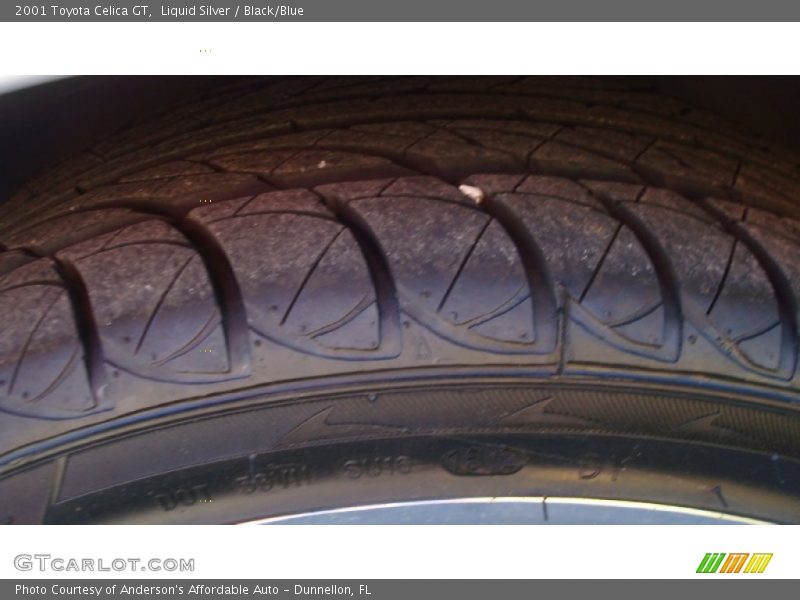 Liquid Silver / Black/Blue 2001 Toyota Celica GT