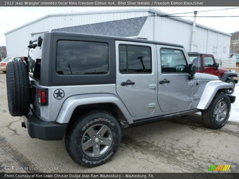 Billet Silver Metallic / Freedom Edition Black/Silver 2013 Jeep Wrangler Unlimited Oscar Mike Freedom Edition 4x4