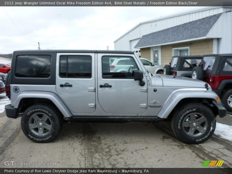 Billet Silver Metallic / Freedom Edition Black/Silver 2013 Jeep Wrangler Unlimited Oscar Mike Freedom Edition 4x4